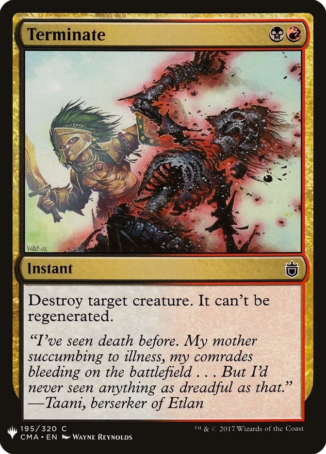 Image for Terminate (CMA) (195) (LIST) - Magic: The Gathering