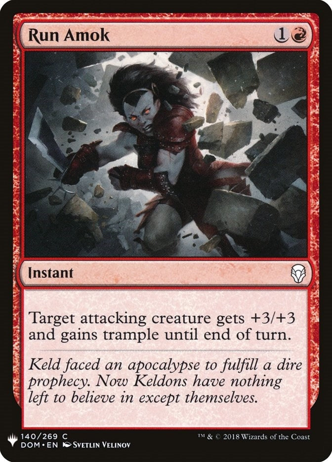 Image for Run Amok (140) (LIST) - Magic: The Gathering
