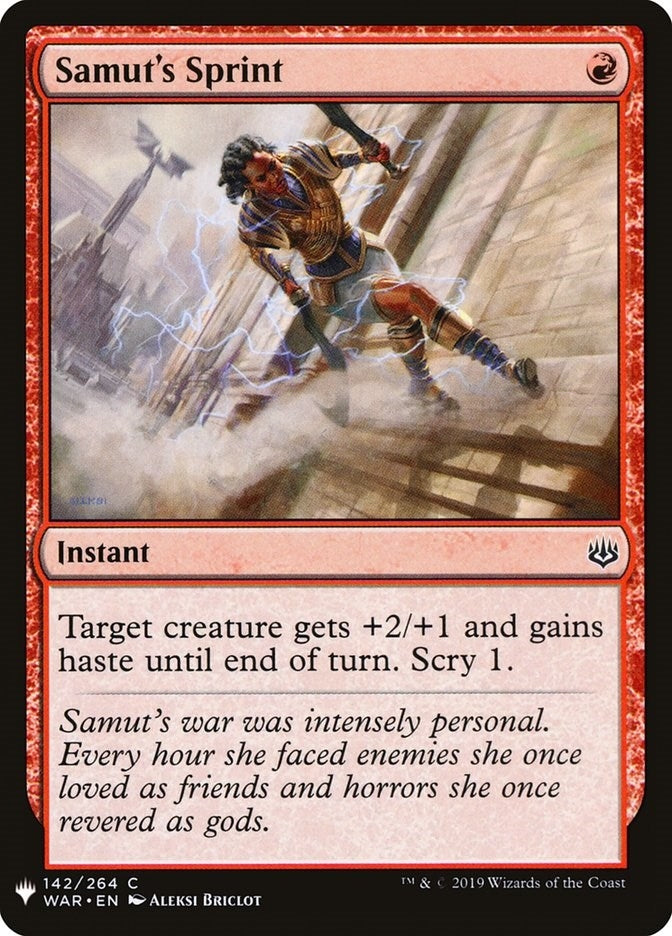 Image for Samut's Sprint (142) (LIST) - Magic: The Gathering