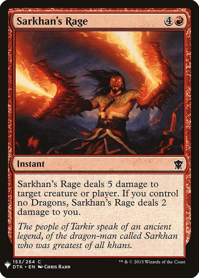Image for Sarkhan's Rage (153) (LIST) - Magic: The Gathering