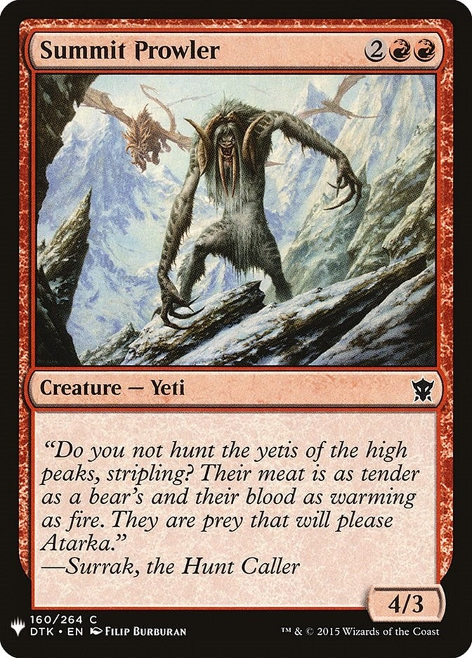 Image for Summit Prowler (160) (LIST) - Magic: The Gathering