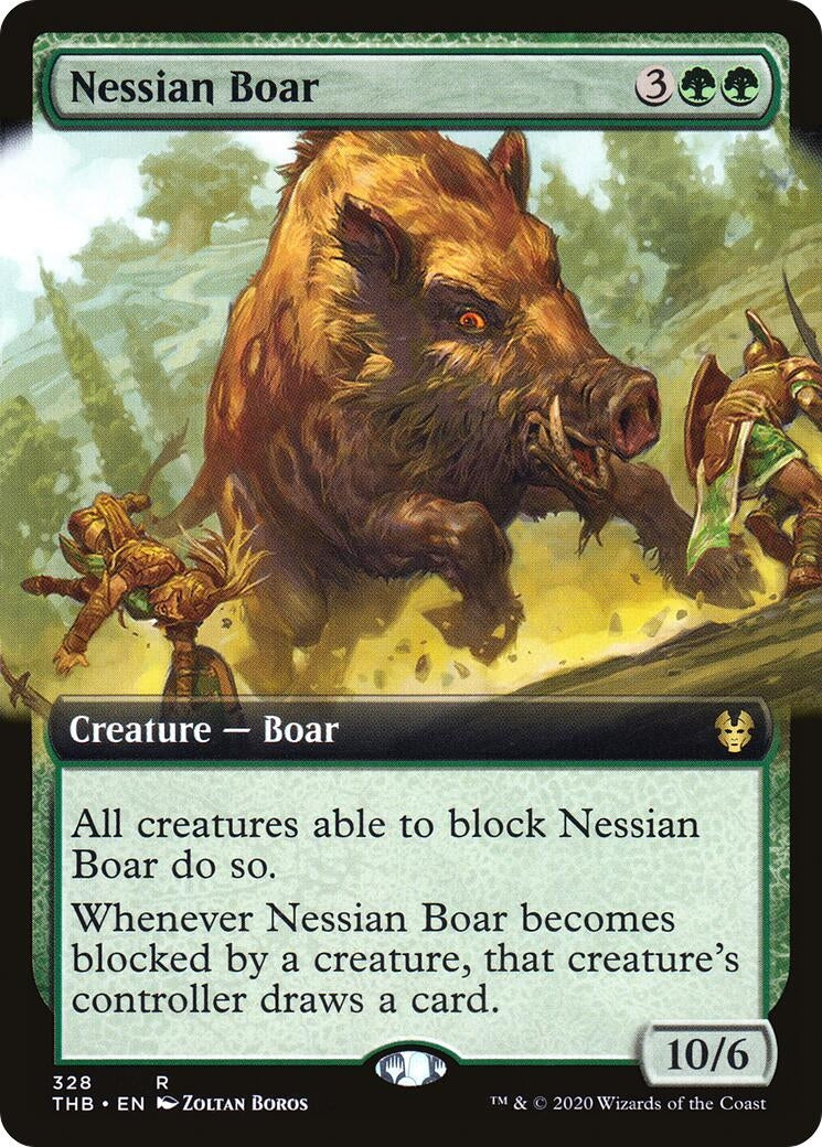 Image for Nessian Boar (Extended Art) (328) (THB) - Magic: The Gathering