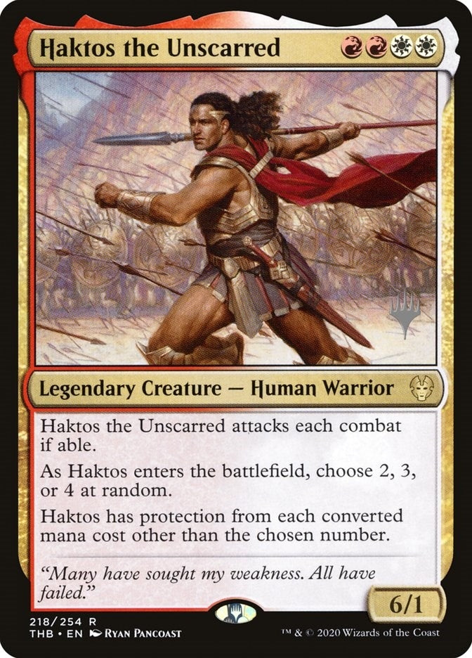 Image for Haktos the Unscarred (218) (PPTHB) - Magic: The Gathering