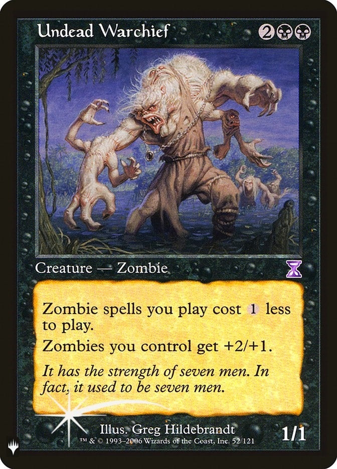 Image for Undead Warchief (52) (LIST) - Magic: The Gathering