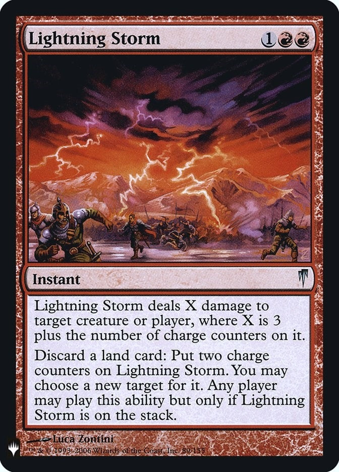 Image for Lightning Storm (89) (LIST) - Magic: The Gathering