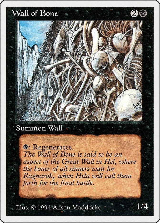 Image for Wall of Bone (134) (SUM) - Magic: The Gathering