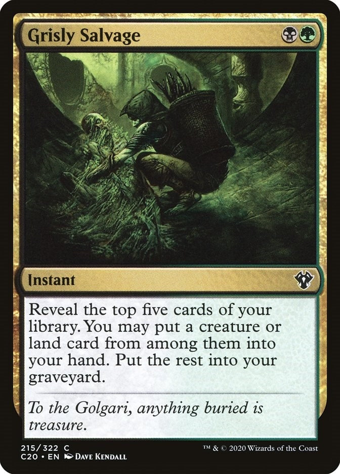 Image for Grisly Salvage (215) (C20) - Magic: The Gathering