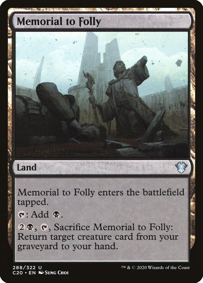Image for Memorial to Folly (288) (C20) - Magic: The Gathering