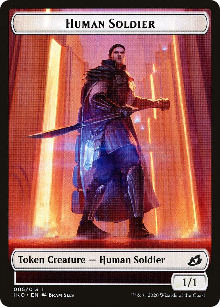 Image for Human Soldier (005) // Drake Double-Sided Token (5 // 8) (C20) - Magic: The Gathering
