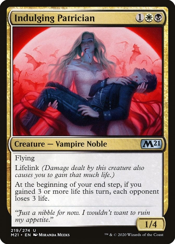 Image for Indulging Patrician (219) (M21) - Magic: The Gathering