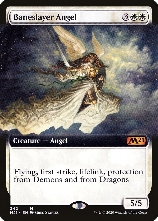 Image for Baneslayer Angel (Extended Art) (340) (M21) - Magic: The Gathering
