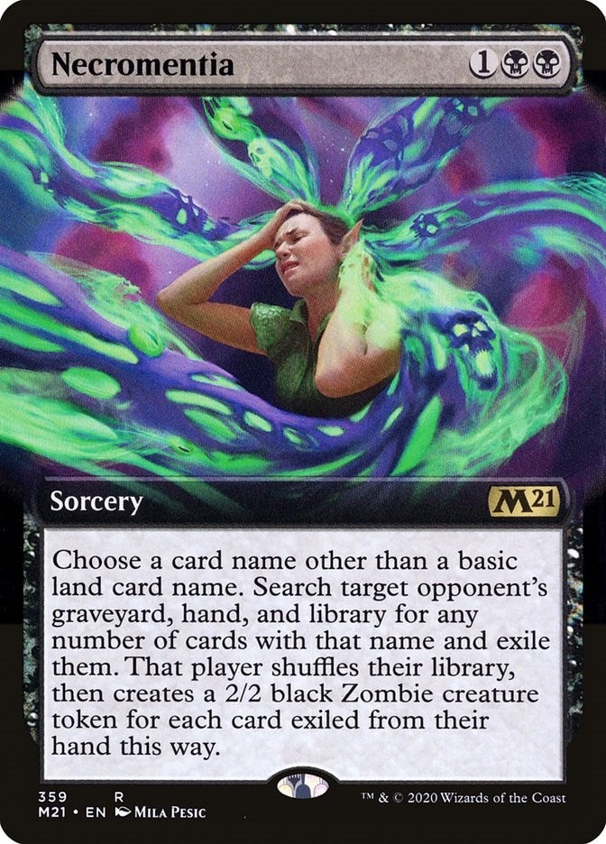 Image for Necromentia (Extended Art) (359) (M21) - Magic: The Gathering