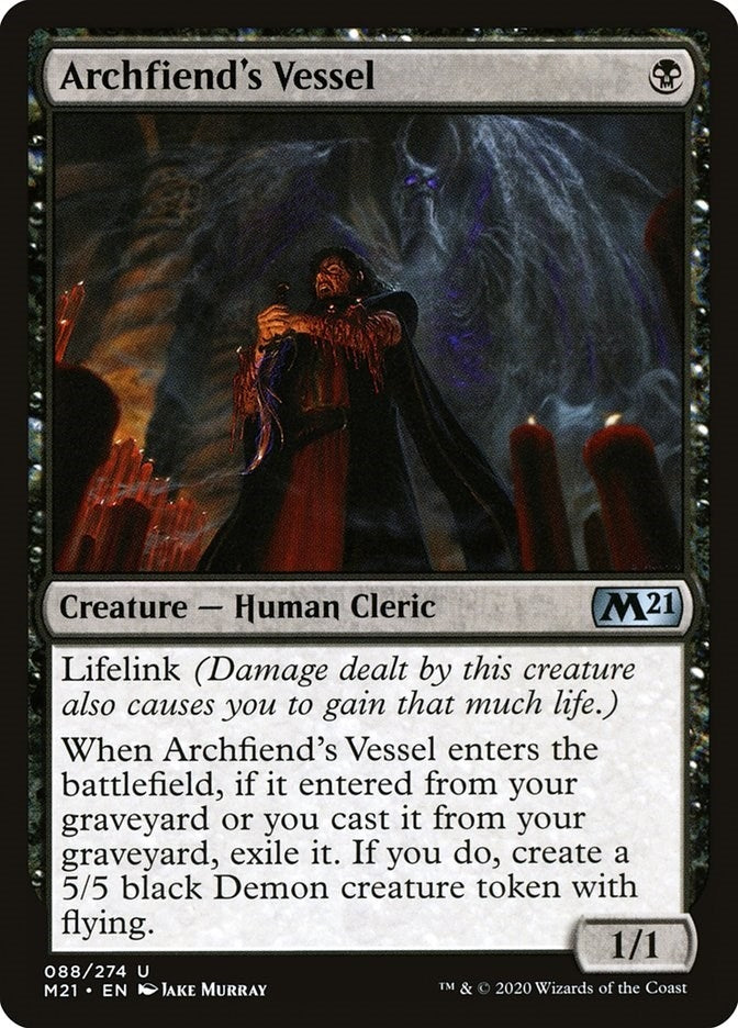 Image for Archfiend's Vessel (88) (M21) - Magic: The Gathering