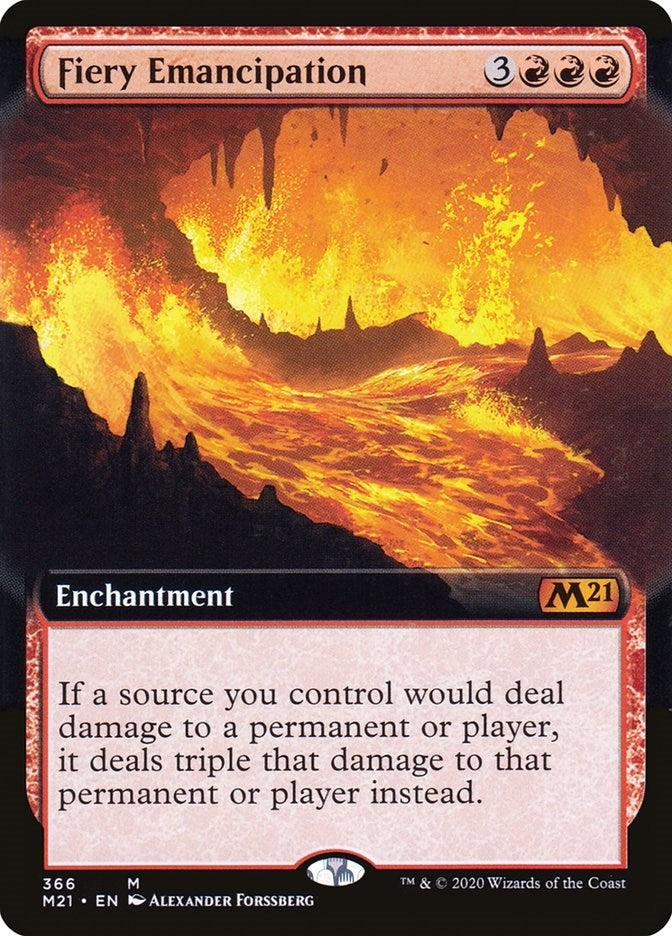 Image for Fiery Emancipation (Extended Art) (366) (M21) - Magic: The Gathering