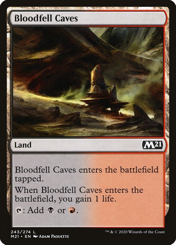Image for Bloodfell Caves (243) (M21) - Magic: The Gathering