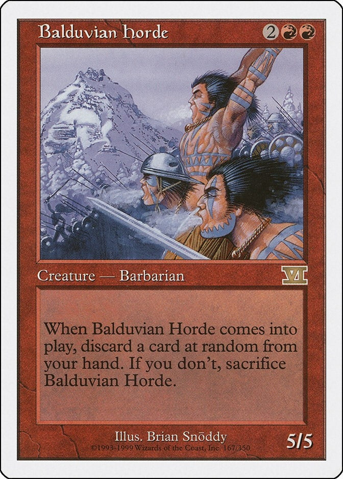Image for Balduvian Horde (167) (6ED) - Magic: The Gathering
