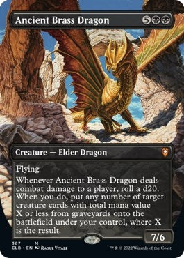 Image for Ancient Brass Dragon (Borderless) (367) (CLB) - Magic: The Gathering
