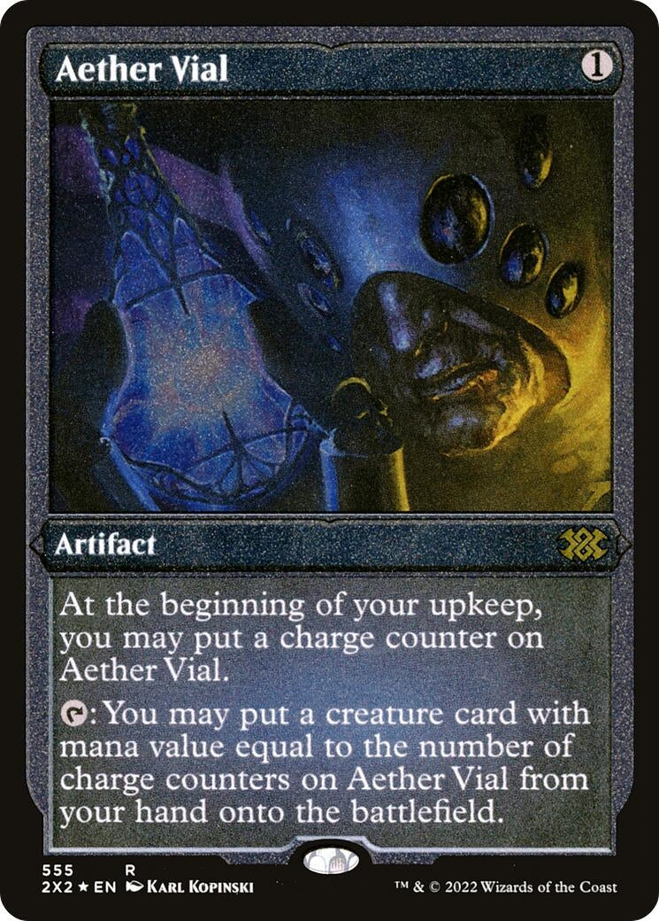 Image for Aether Vial (Foil Etched) (555) (2X2) - Magic: The Gathering