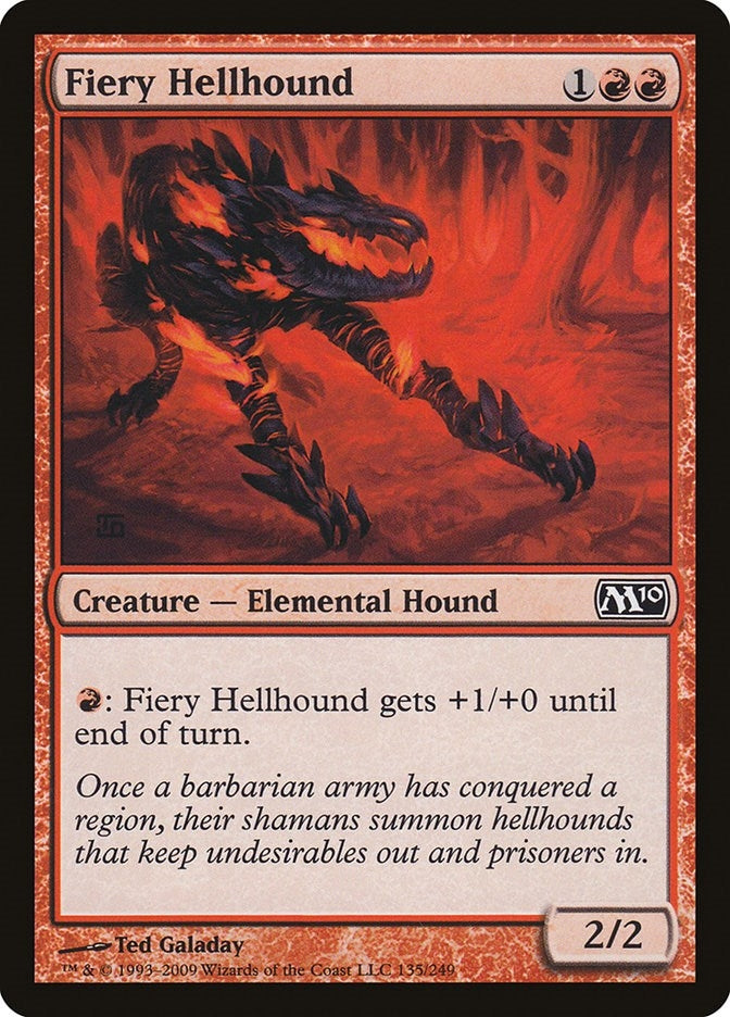 Image for Fiery Hellhound (135) (M10) - Magic: The Gathering