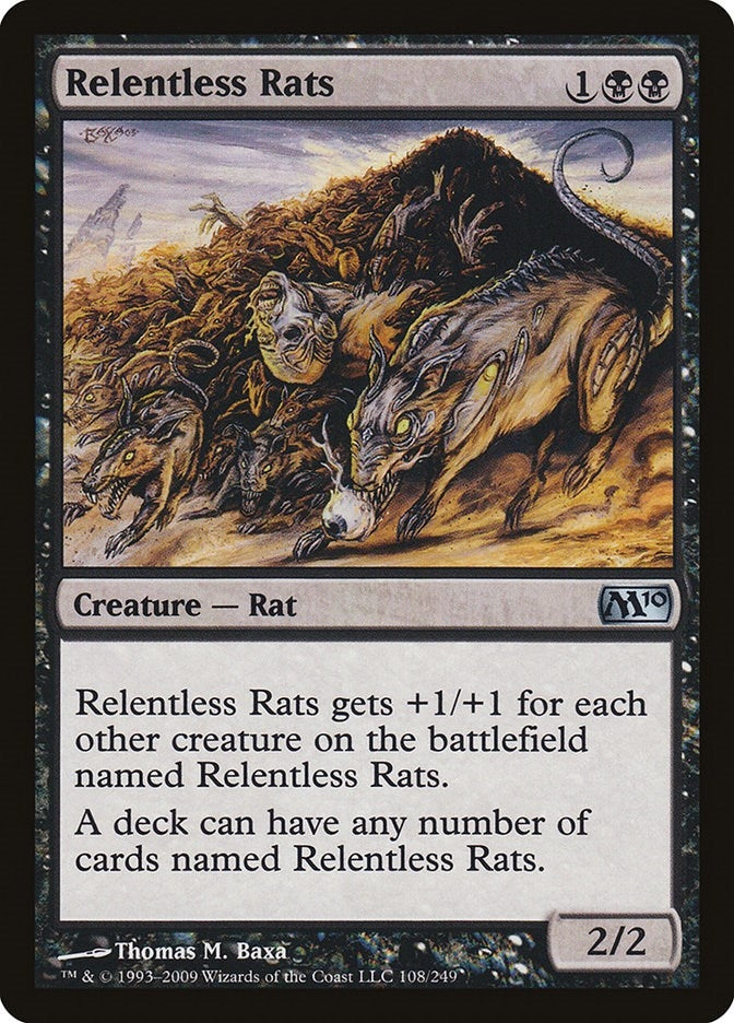 Image for Relentless Rats (108) (M10) - Magic: The Gathering