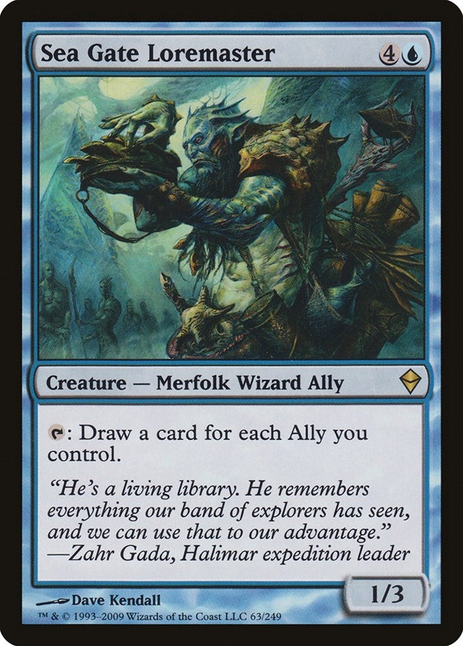 Image for Sea Gate Loremaster (63) (ZEN) - Magic: The Gathering