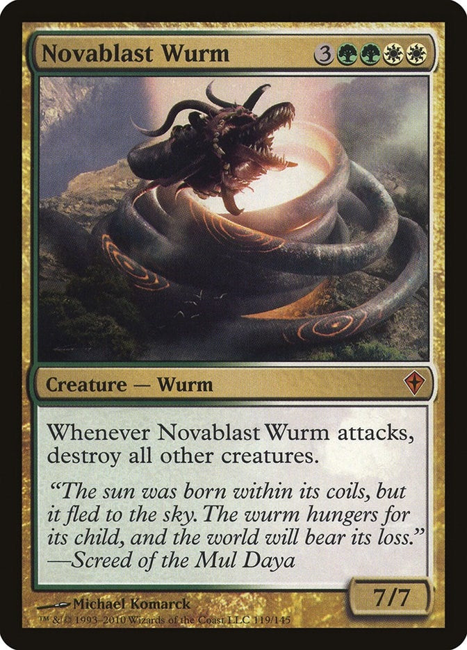 Image for Novablast Wurm (119) (WWK) - Magic: The Gathering