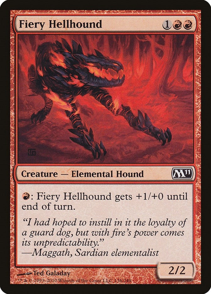 Image for Fiery Hellhound (136) (M11) - Magic: The Gathering