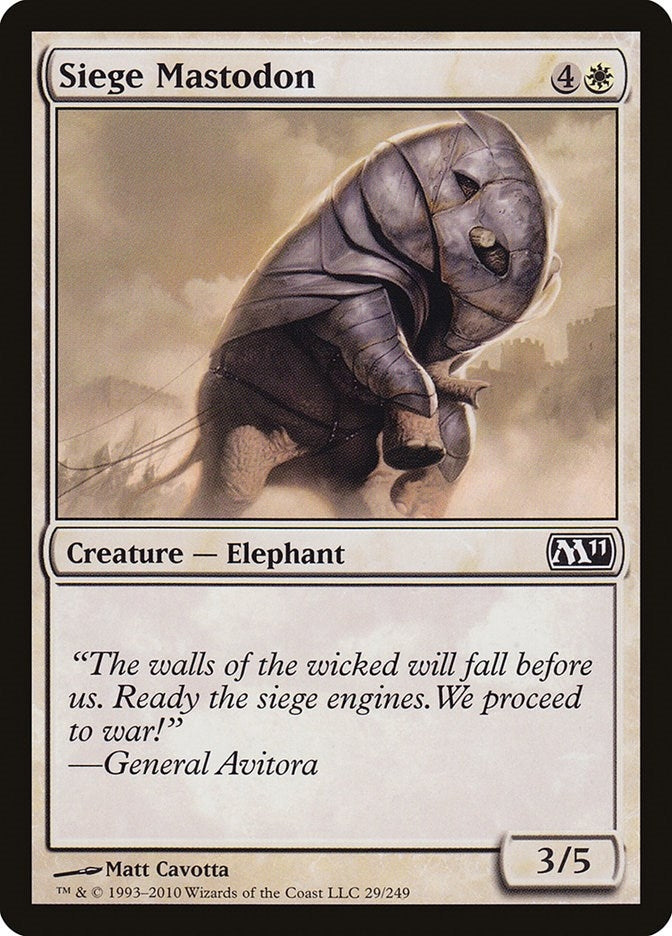 Image for Siege Mastodon (29) (M11) - Magic: The Gathering