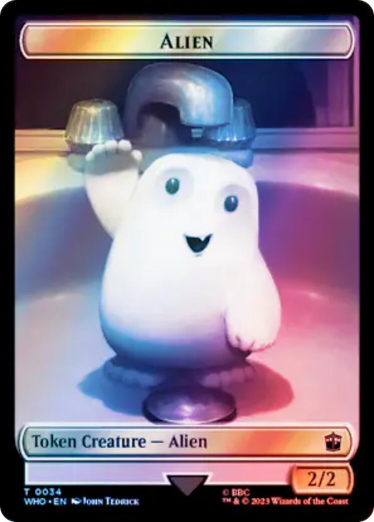 Image for Alien // Alien Insect Double-Sided Token (Surge Foil) (34 // 51) (WHO) - Magic: The Gathering