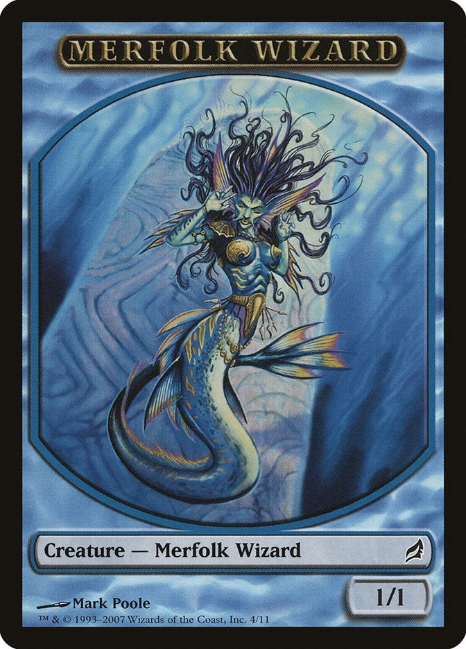 Image for Merfolk Wizard Token (4) (LRW) - Magic: The Gathering