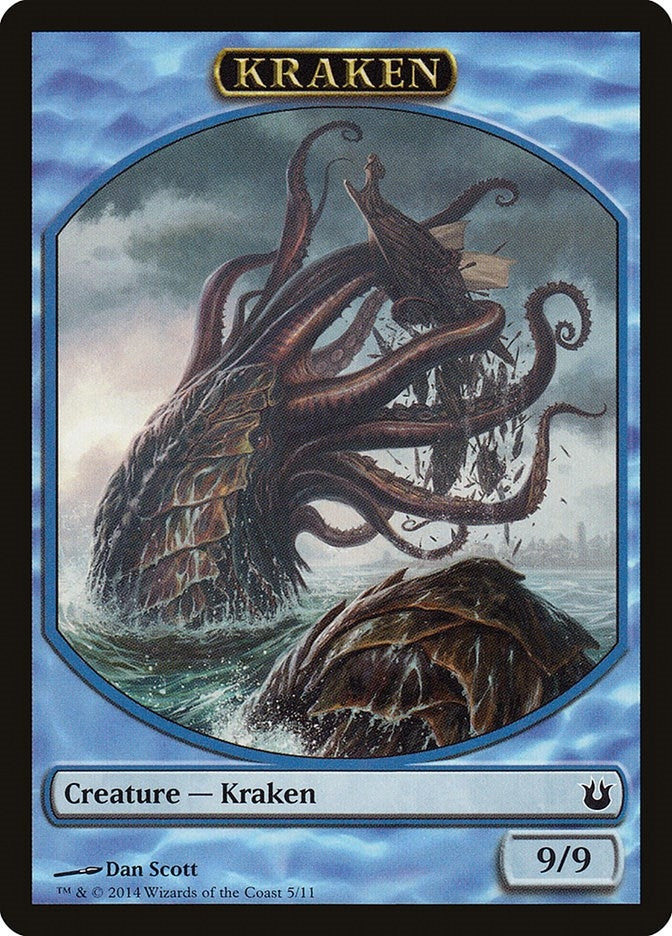 Image for Kraken Token (5) (BNG) - Magic: The Gathering