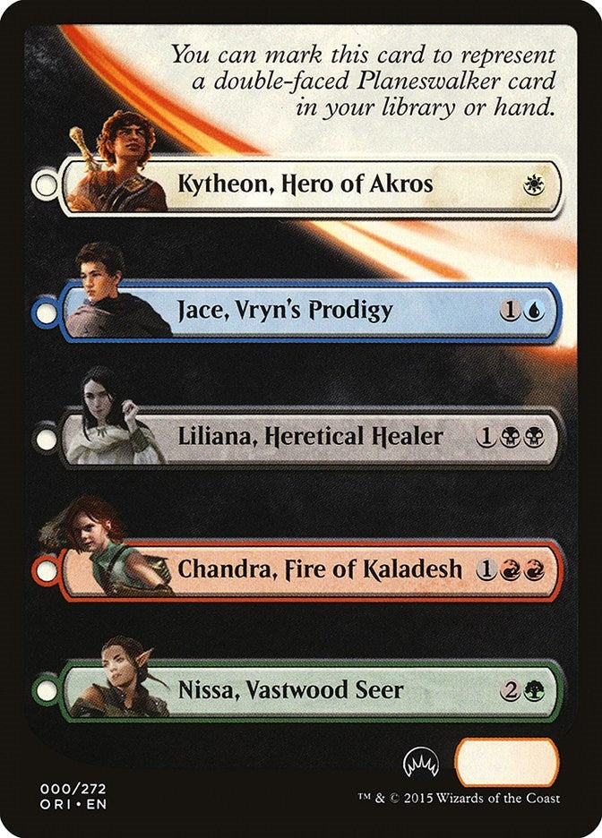 Checklist Card - Magic Origins (Planeswalker) (0) (ORI)