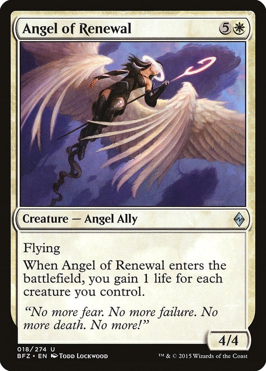 Image for Angel of Renewal (18) (BFZ) - Magic: The Gathering