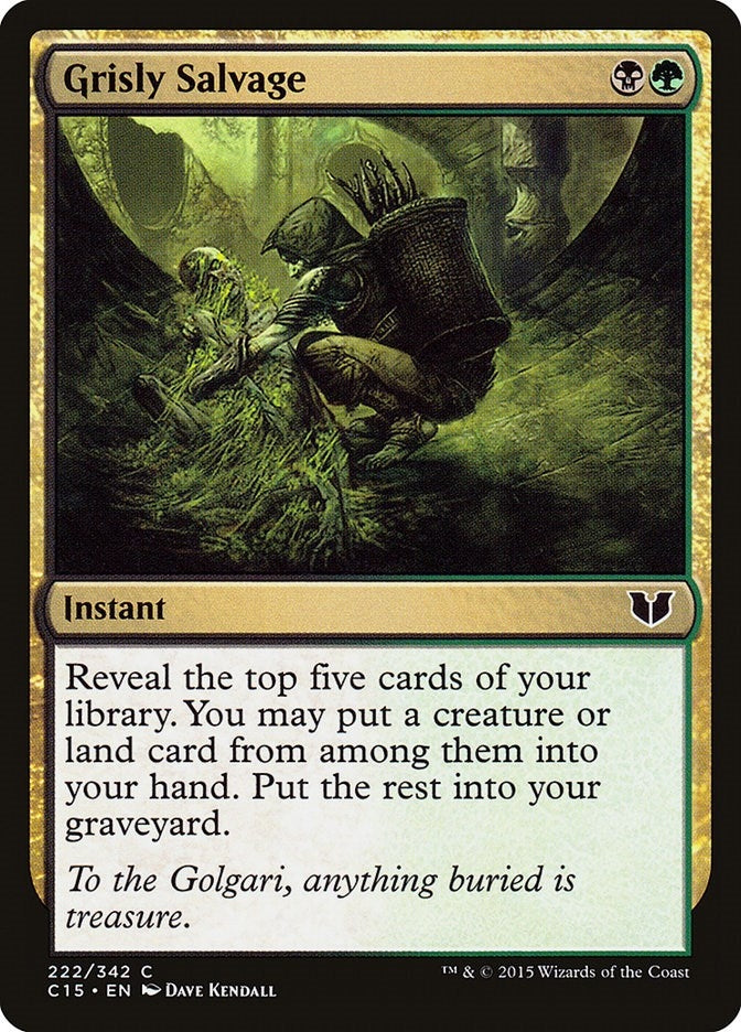 Image for Grisly Salvage (222) (C15) - Magic: The Gathering