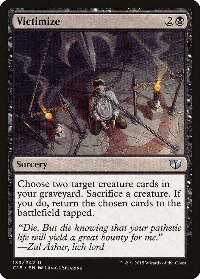 Image for Victimize (139) (C15) - Magic: The Gathering