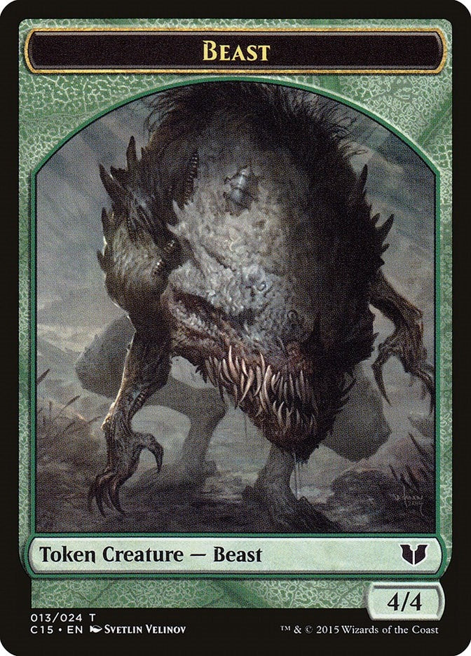 Image for Beast // Snake (017) Double-Sided Token (13 // 17) (C15) - Magic: The Gathering