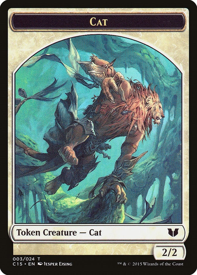 Image for Cat // Zombie Double-Sided Token (3 // 8) (C15) - Magic: The Gathering