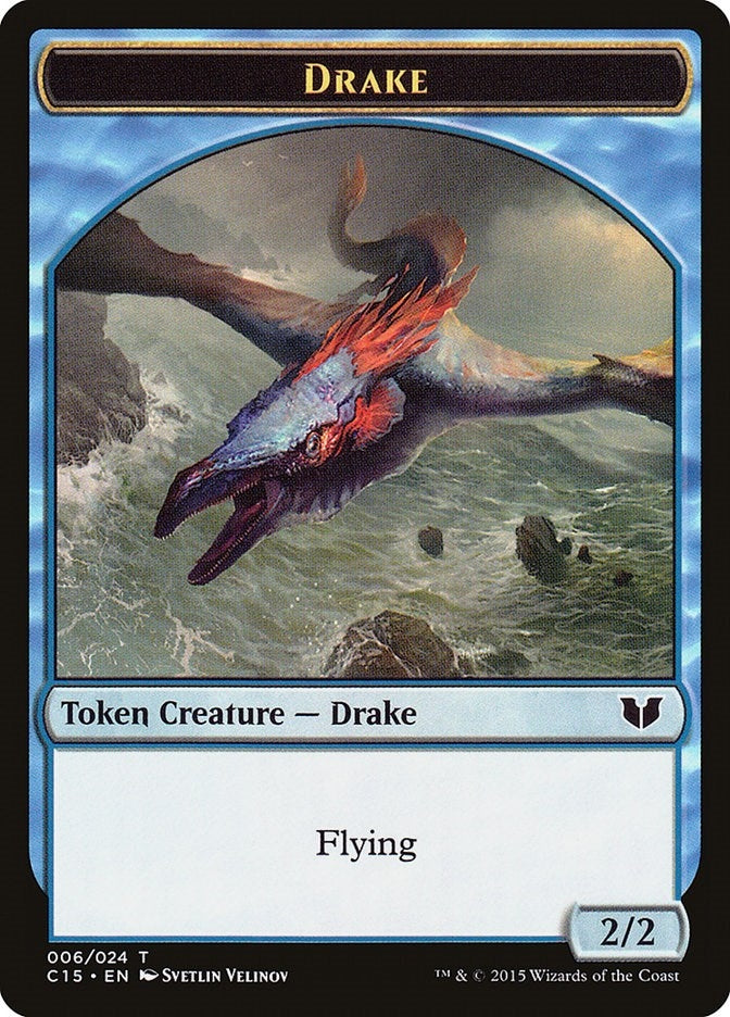 Image for Drake // Elemental (020) Double-Sided Token (6 // 20) (C15) - Magic: The Gathering