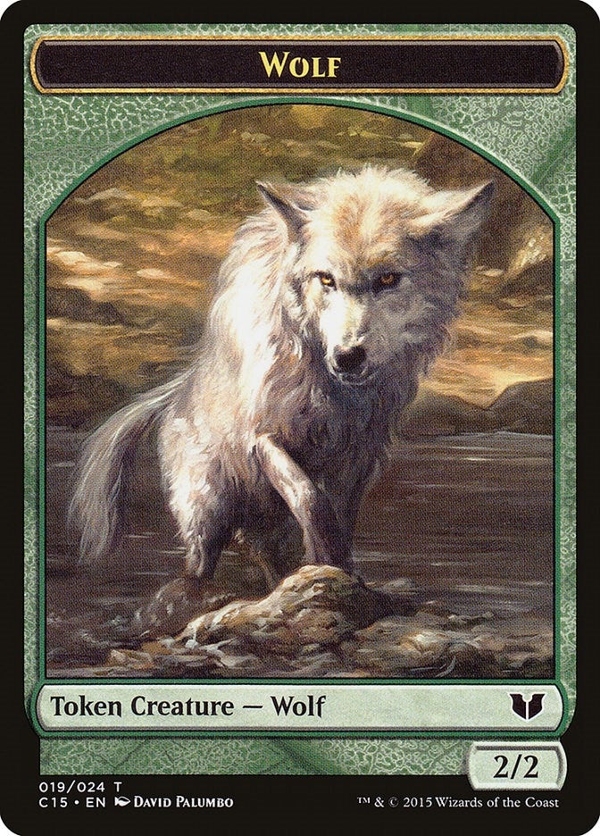 Image for Wolf // Zombie Double-Sided Token (19 // 8) (C15) - Magic: The Gathering