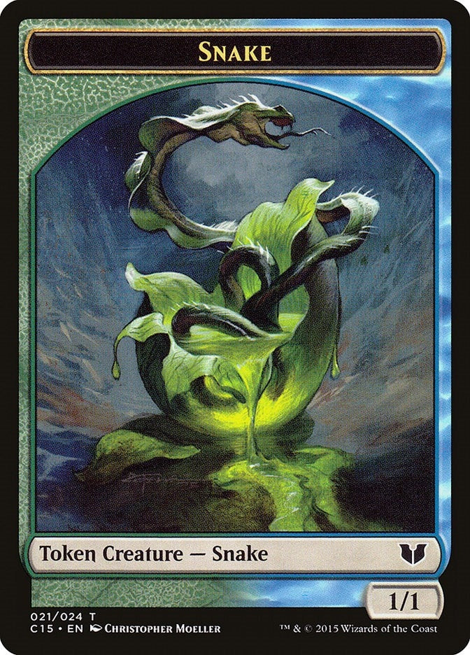 Image for Snake (021) // Saproling Double-Sided Token (21 // 16) (C15) - Magic: The Gathering