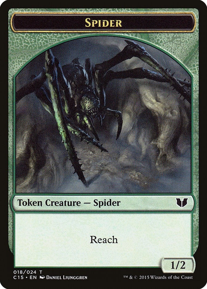 Image for Spider // Wolf Double-Sided Token (18 // 19) (C15) - Magic: The Gathering