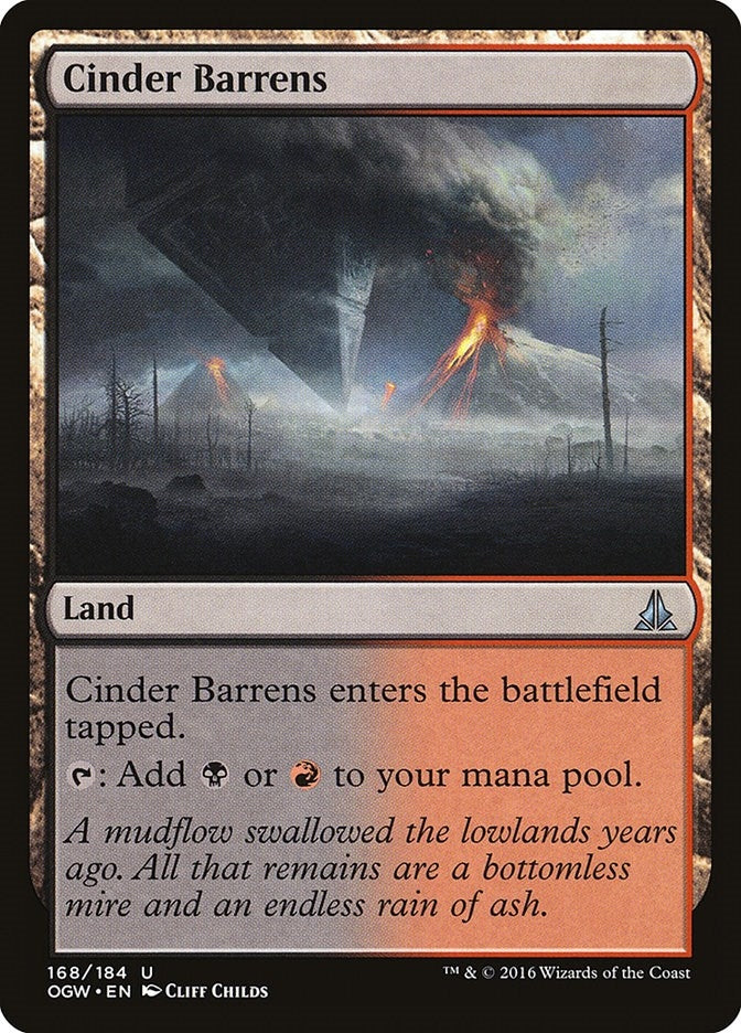 Image for Cinder Barrens (168) (OGW) - Magic: The Gathering