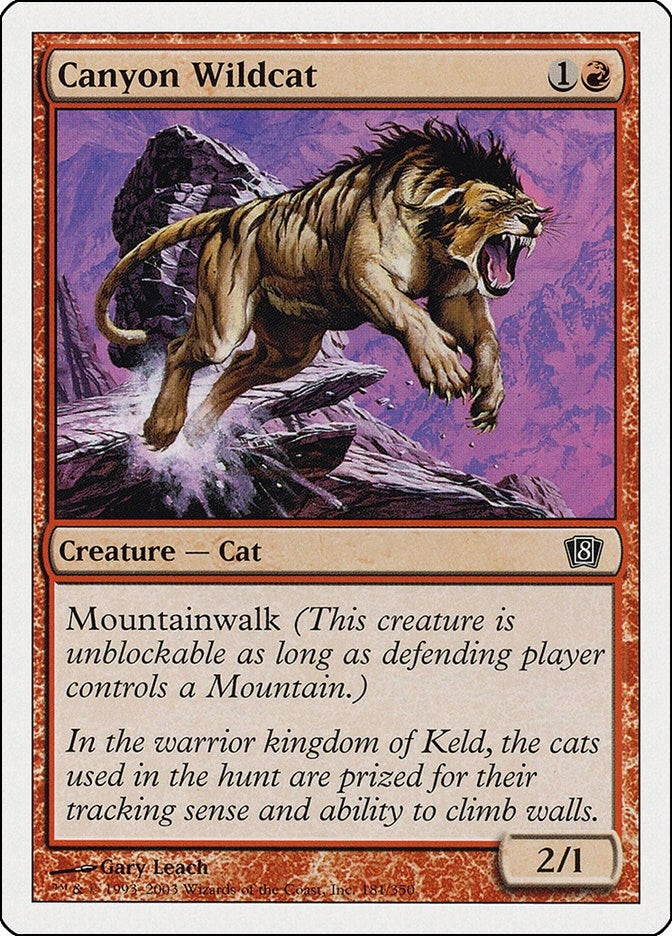 Image for Canyon Wildcat (181) (8ED) - Magic: The Gathering