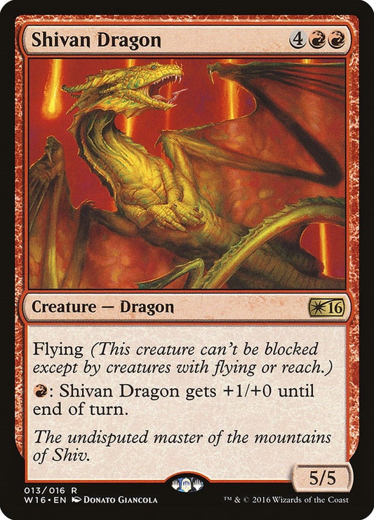 Image for Shivan Dragon (13) (W16) - Magic: The Gathering