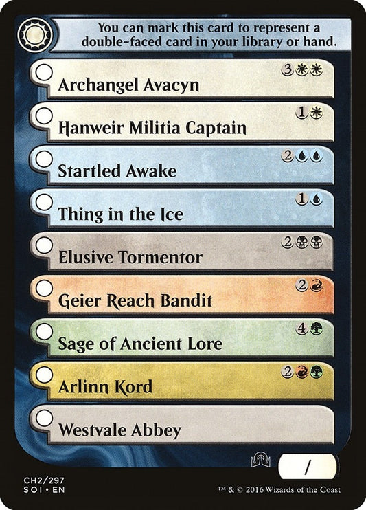 Image for Checklist Card - (CH2) Shadows over Innistrad (CH2) (SOI) - Magic: The Gathering