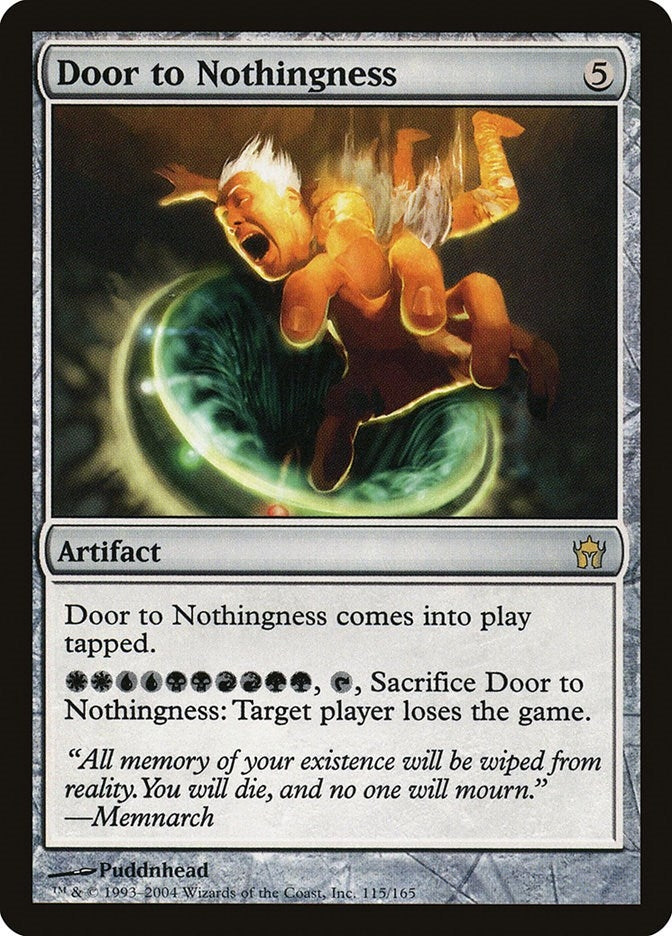 Image for Door to Nothingness (115) (5DN) - Magic: The Gathering