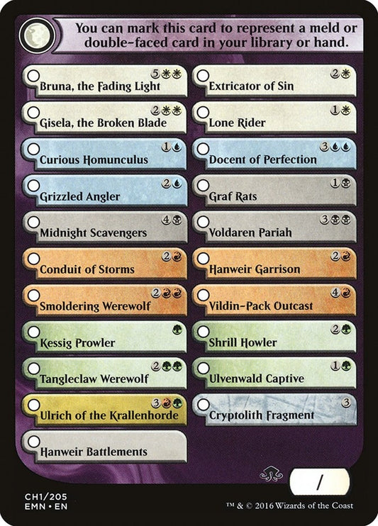 Image for Checklist Card - Eldritch Moon (1) (EMN) - Magic: The Gathering