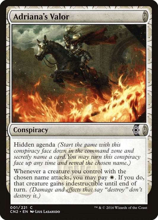 Image for Adriana's Valor (1) (CN2) - Magic: The Gathering