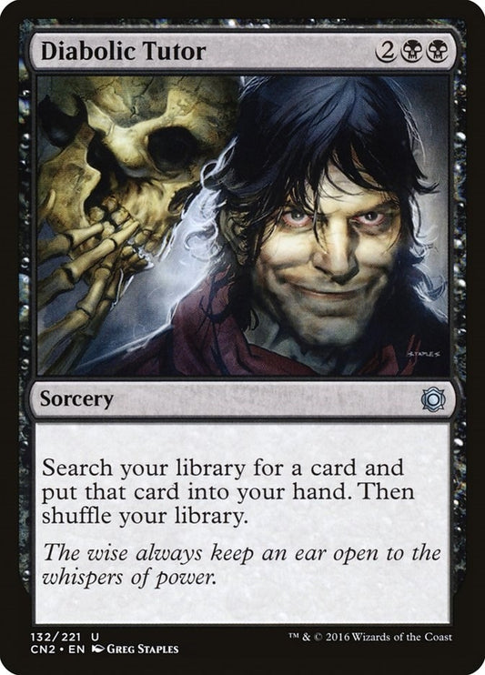 Image for Diabolic Tutor (132) (CN2) - Magic: The Gathering
