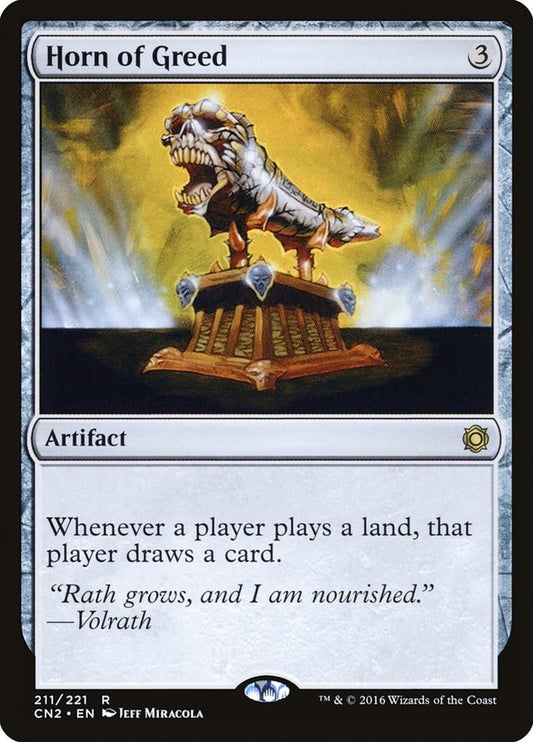 Image for Horn of Greed (211) (CN2) - Magic: The Gathering